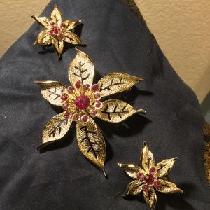 Sara Coventry Vintage brooch and earrings